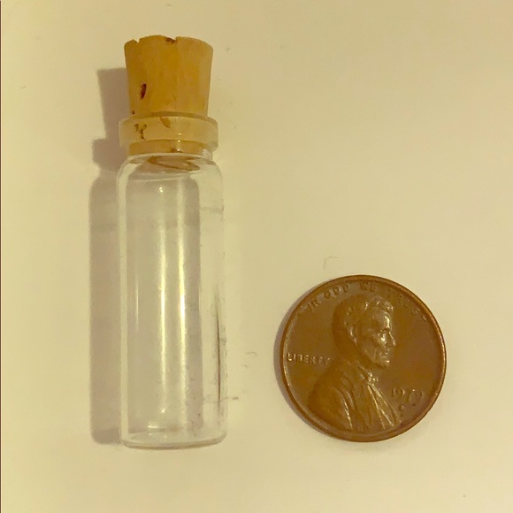 Tiny Glass Container with cork - Picture 1 of 2
